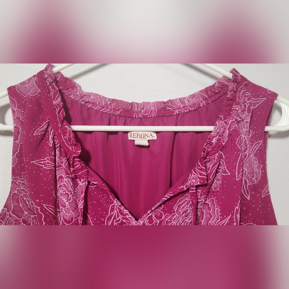 Merona Pink Sleeveless Midi Dress-Size XXL - Picture 6 of 14